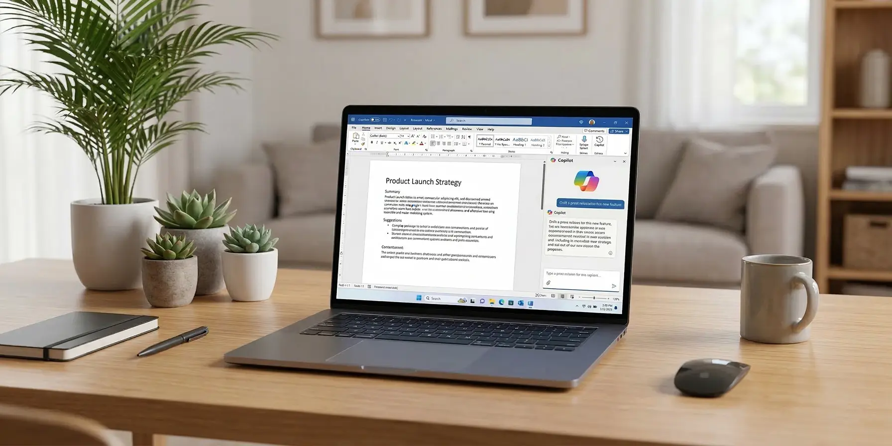 Microsoft Surface laptop med Microsoft 365-apper