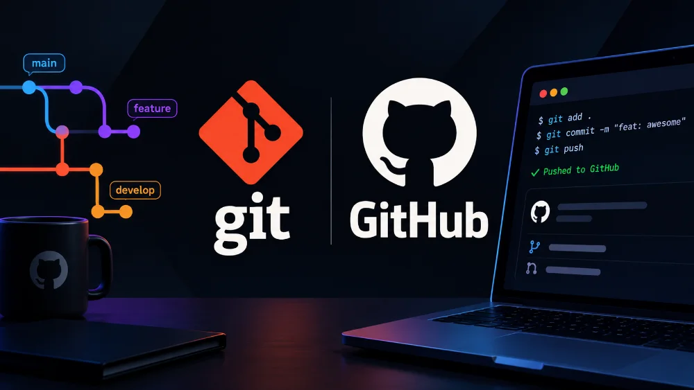 Kursbilde for Git og GitHub