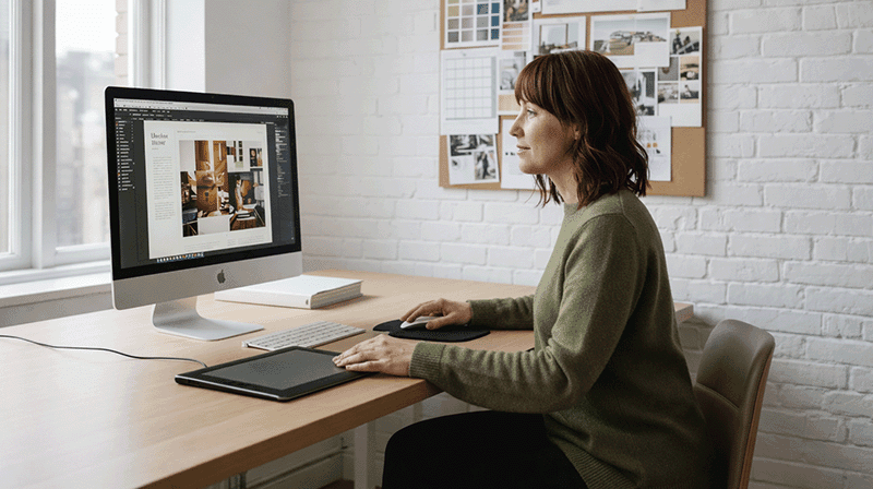 Kursbilde for nettstudiet grafisk design